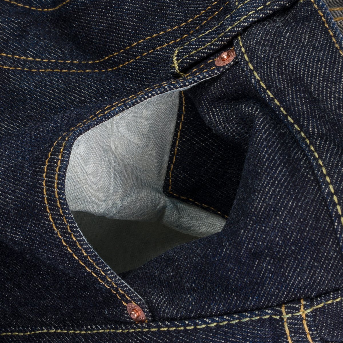IH-777S-21  Iron Heart 21oz Selvedge Denim Slim Tapered Cut Jeans - Indigo