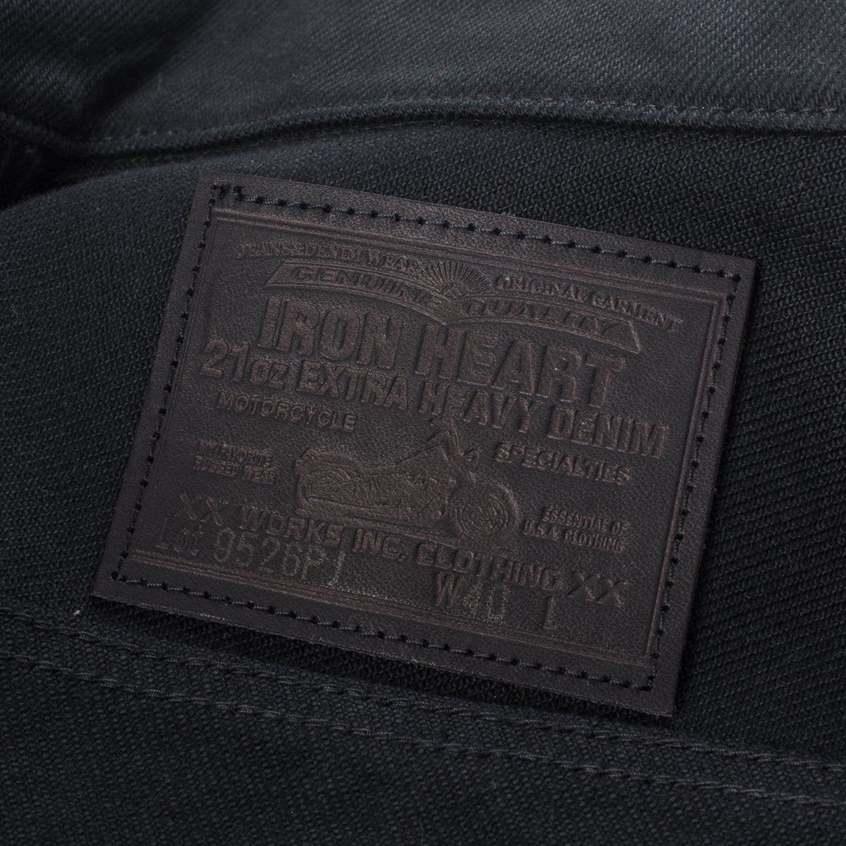 IRON HEART - IH-9526PJ - 21oz Non-Fade Denim Modified Type III - Superblack