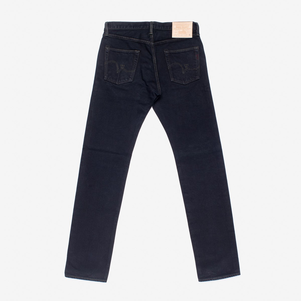 IH-888S-21od  21oz Selvedge Denim Tapered Cut Jeans - Indigo Overdyed Black