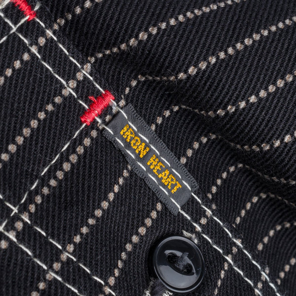 Iron Heart - IHSH-266-BLK - 12oz Wabash Work Shirt - Black With Black Buttons