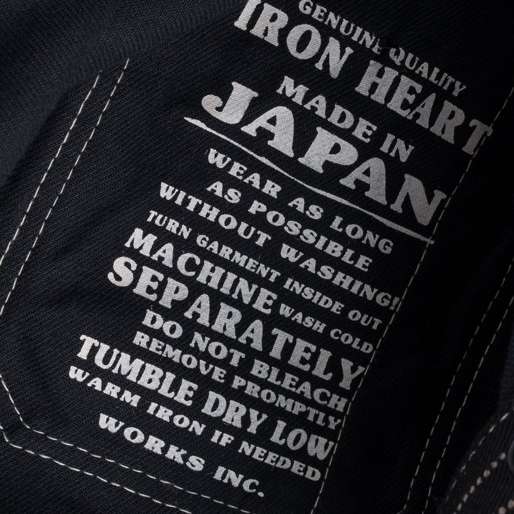 Iron Heart - IHSH-266-BLK - 12oz Wabash Work Shirt - Black With Black Buttons