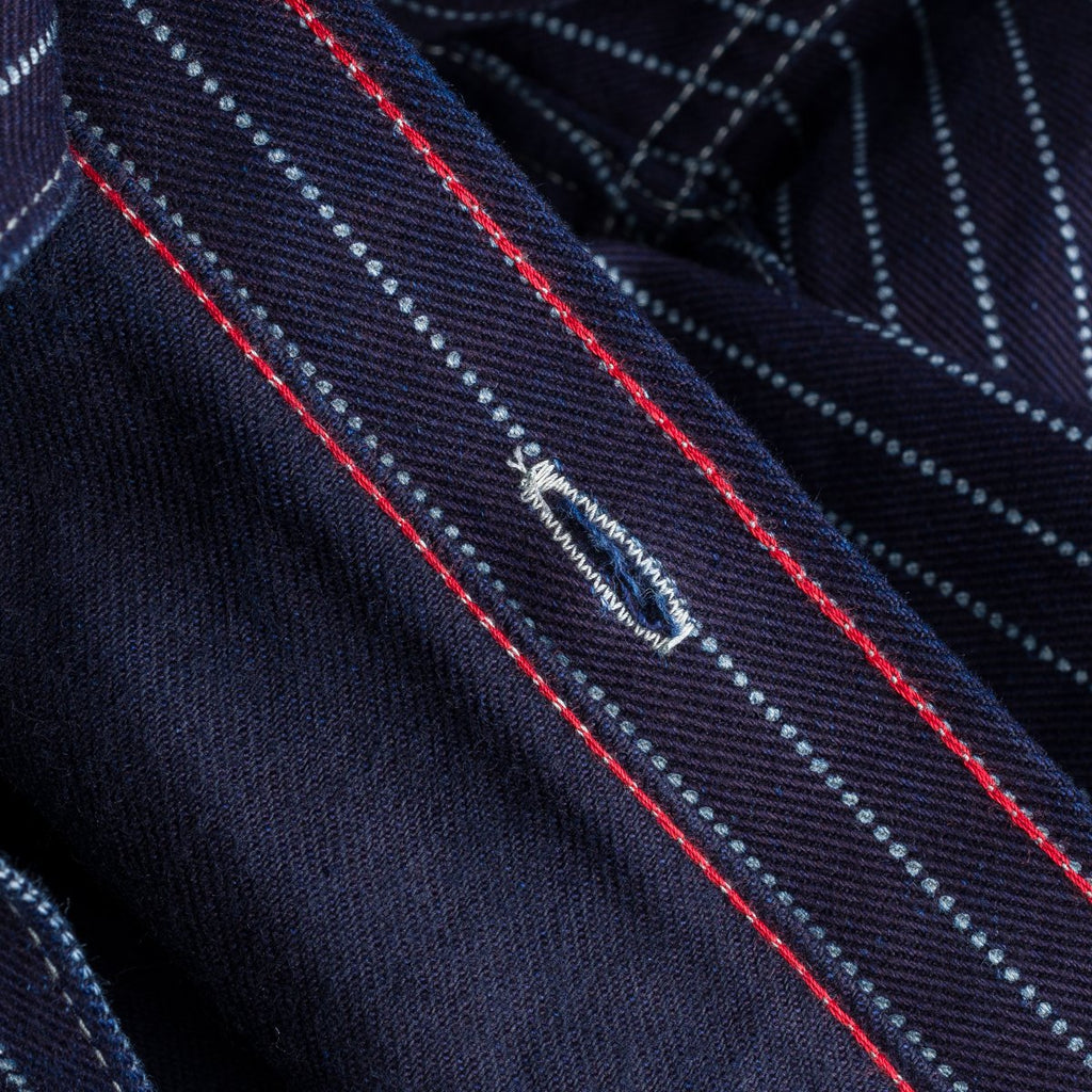 Iron Heart - IHSH-266-IND - 12oz Wabash Work Shirt - Indigo With Black Buttons