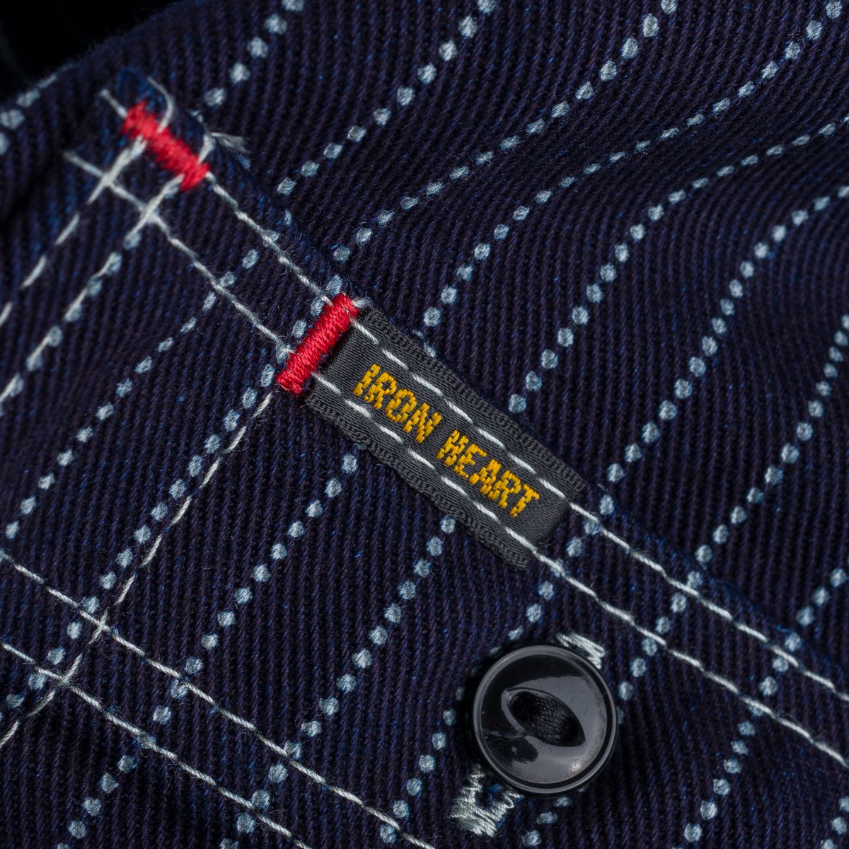 Iron Heart - IHSH-266-IND - 12oz Wabash Work Shirt - Indigo With Black Buttons