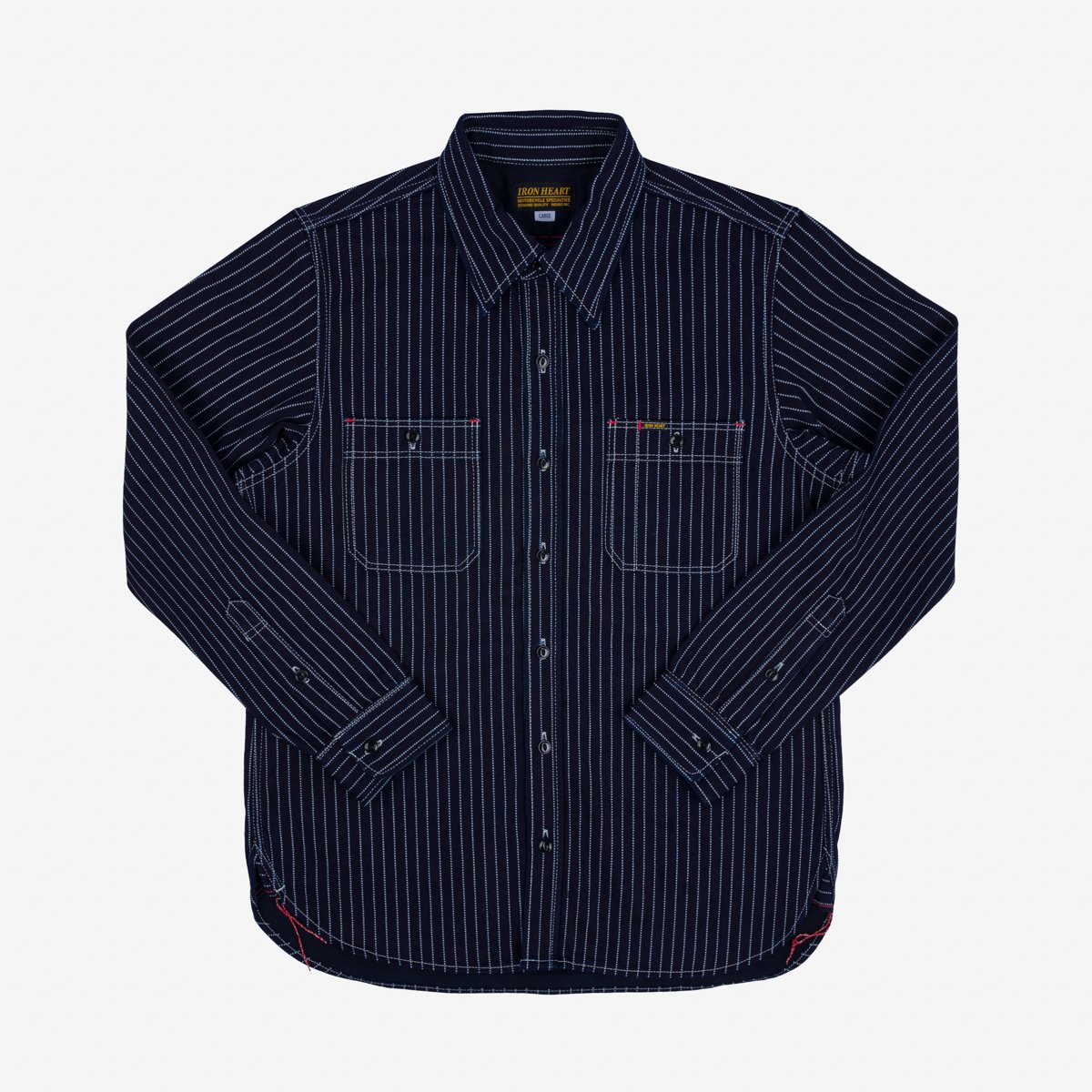 Iron Heart - IHSH-266-IND - 12oz Wabash Work Shirt - Indigo With Black Buttons