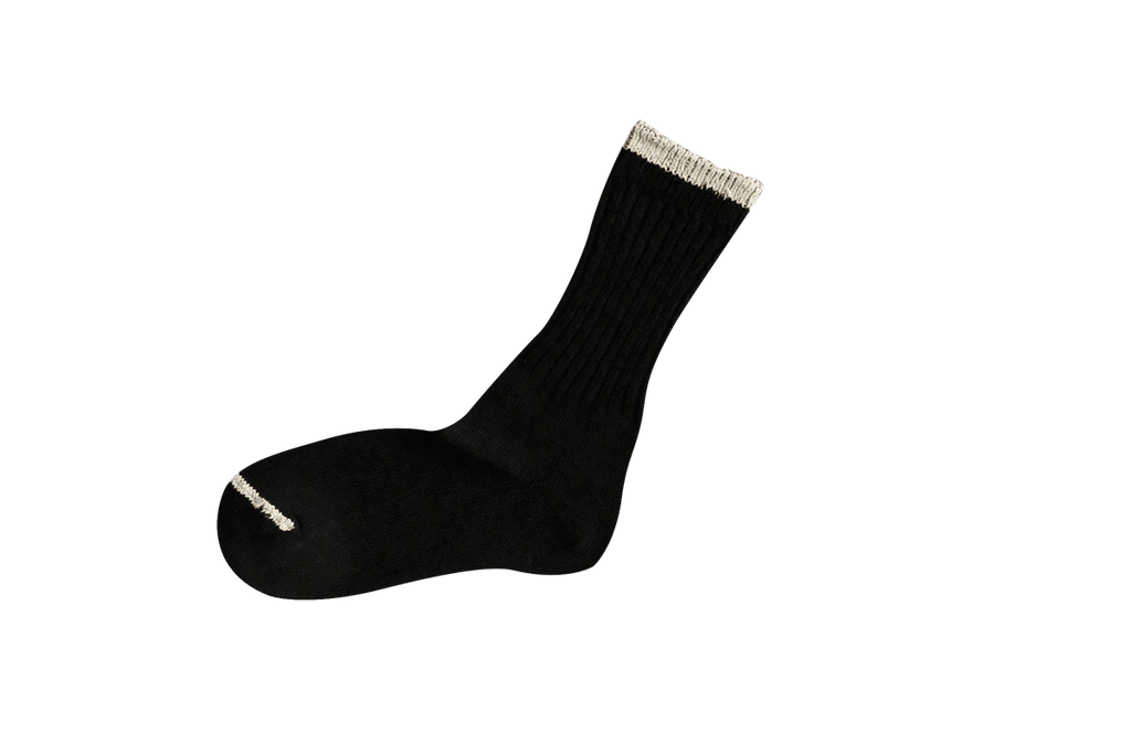 Nishiguchi Kutsushita Boston Silk/Cotton Socks Black