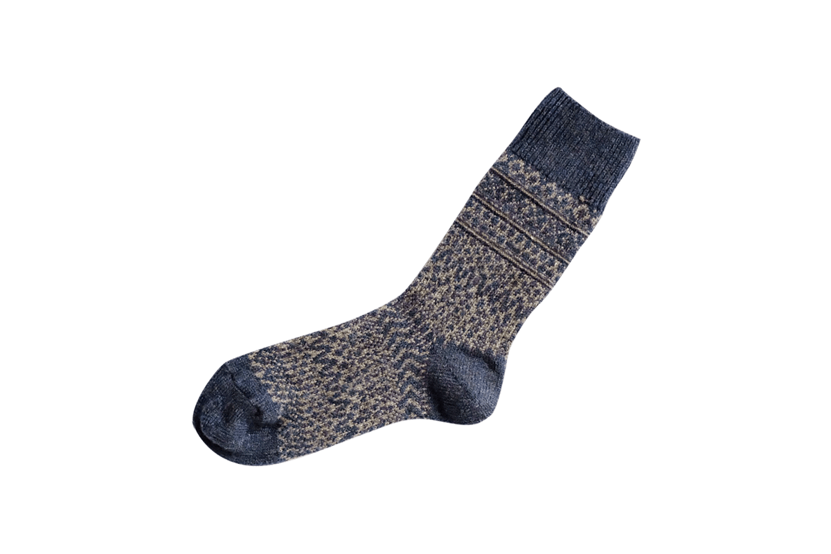 Nishiguchi Kutsushita Oslo Wool Socks Navy