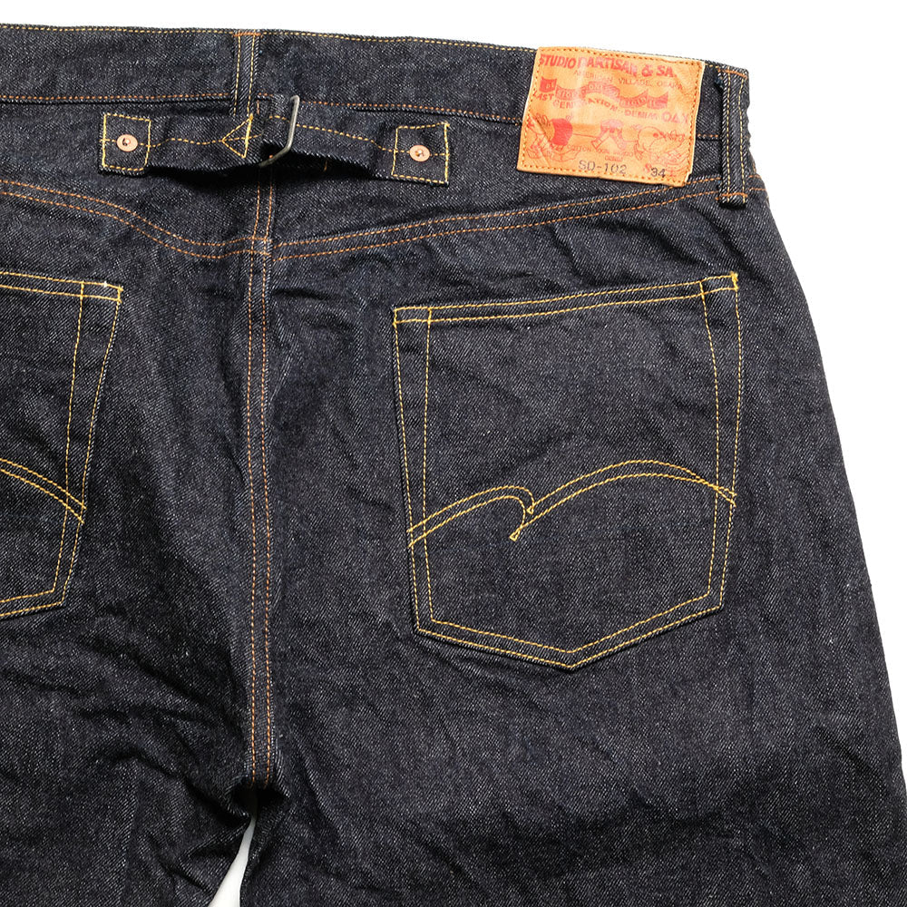 Studio D'Artisan SD102-CB 15oz Cinch-back jeans loose straight(Rinsed)