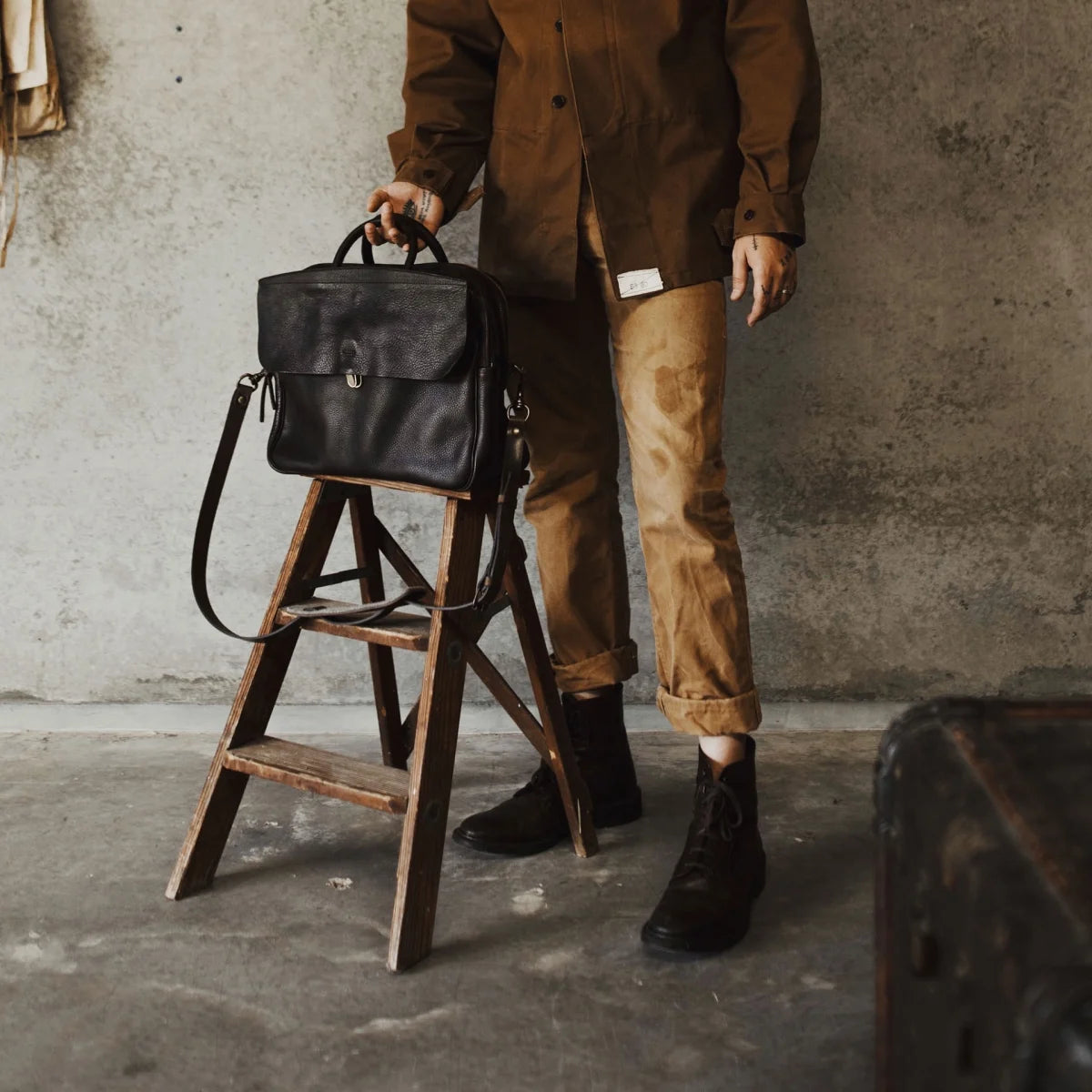 Bleu De Chauffe - Zeppo Solo Business bag Black