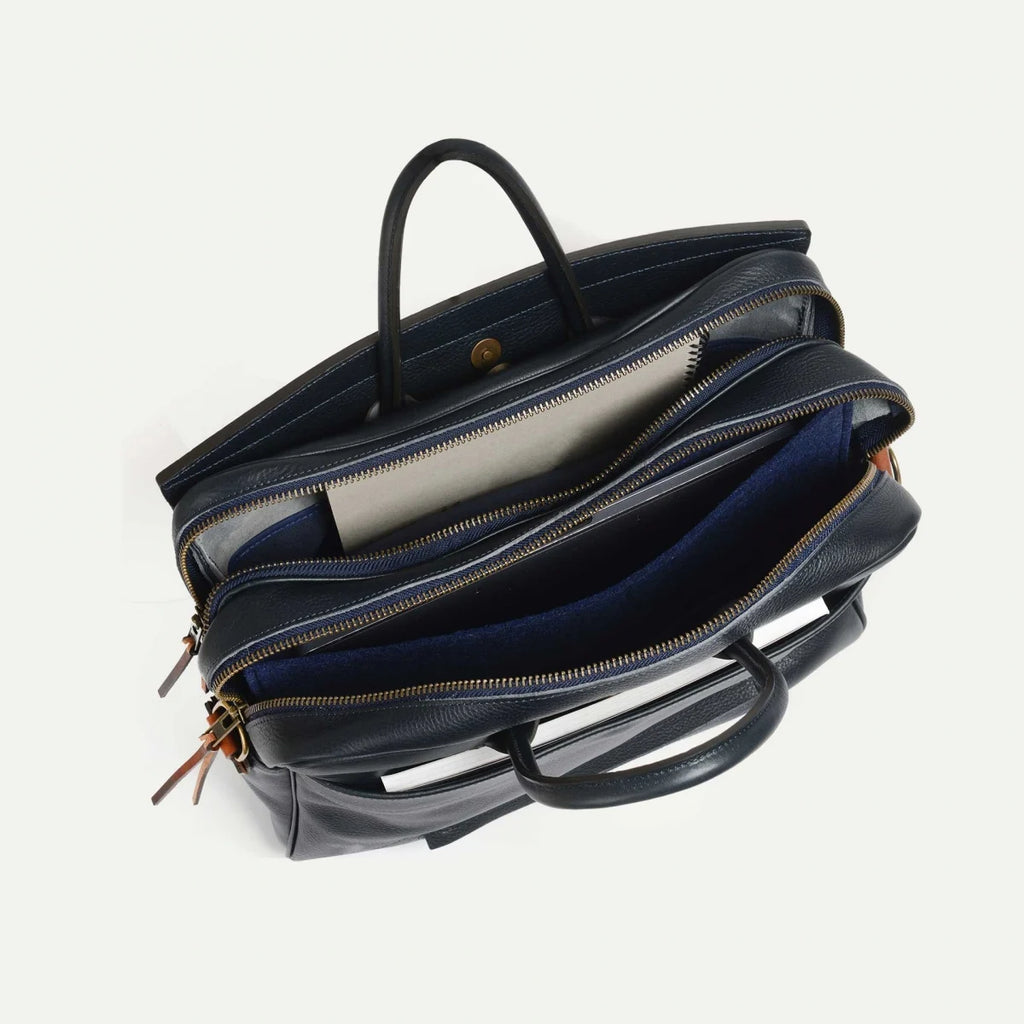 Bleu De Chauffe - Zeppo Solo Business bag Navy