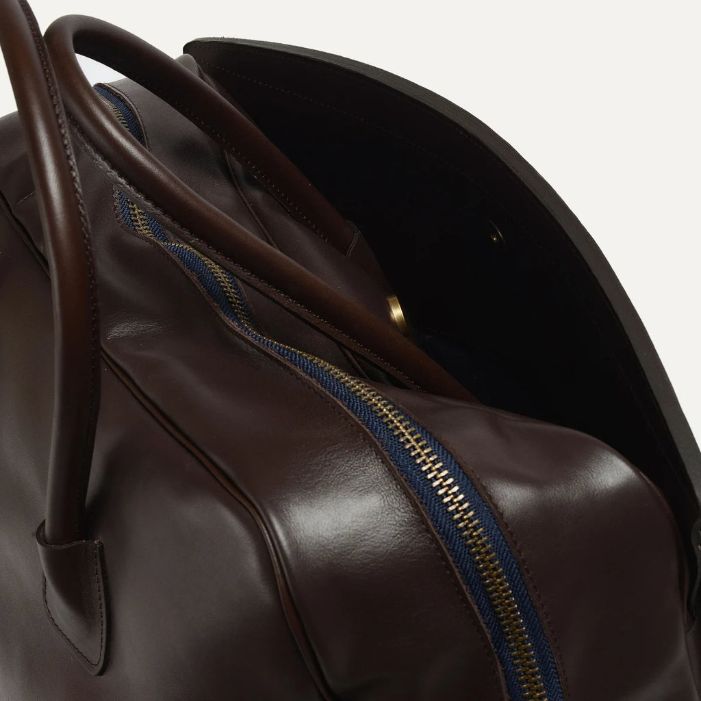 Bleu De Chauffe - Zoom Liscio Travel Bag Brown