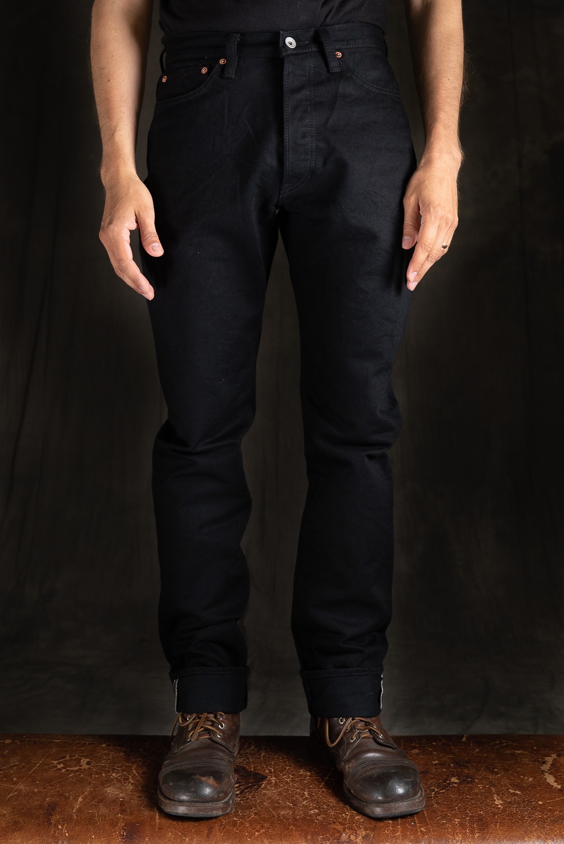 Iron Heart IH-888S-142bb 14oz Selvedge Denim Super Black (Fades to Grey ...