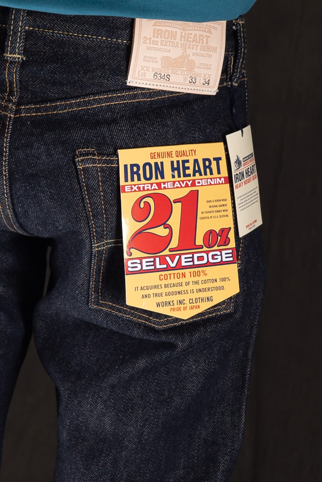 Iron Heart IH-634S 21Oz Selvedge Straight - Pinkomo