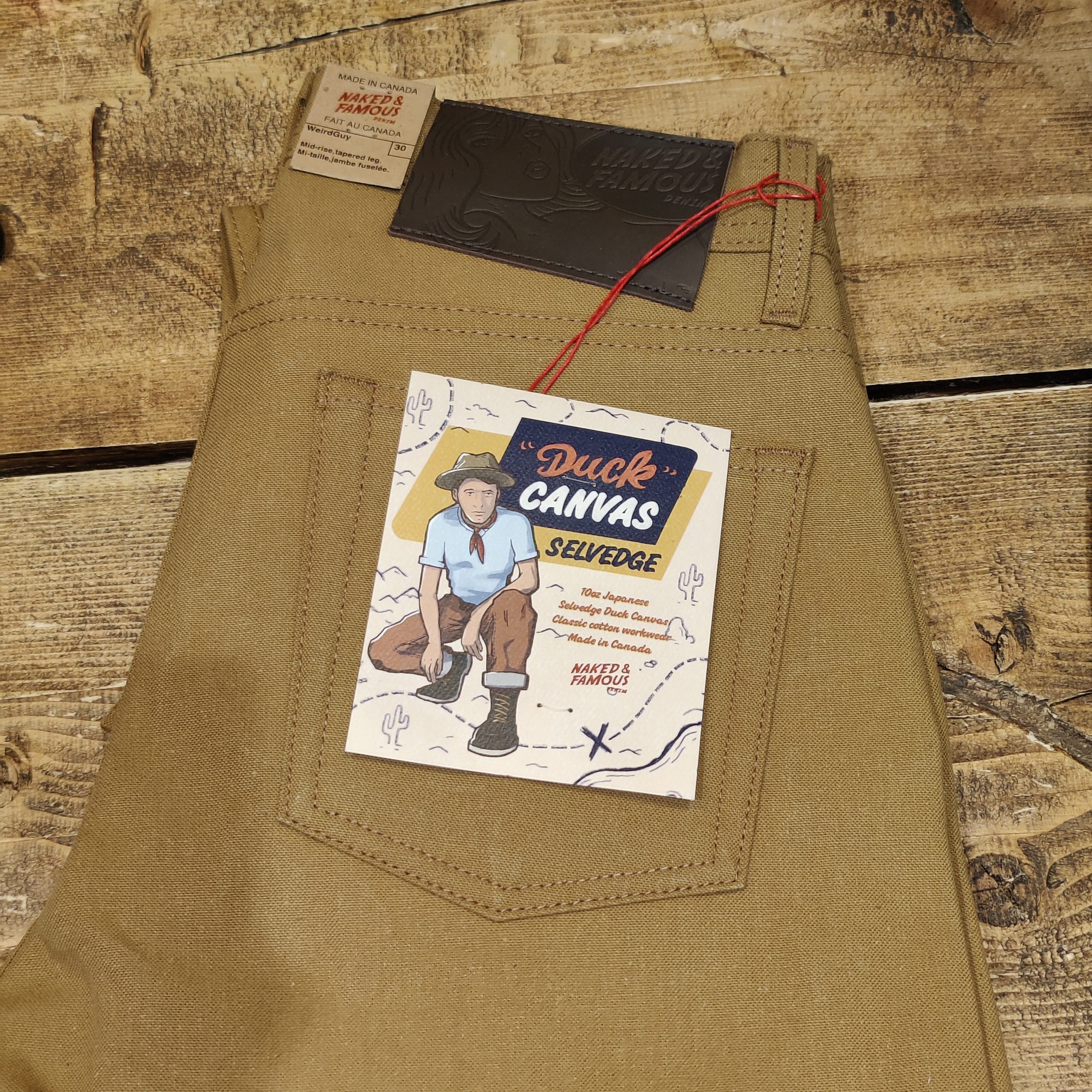 Naked and Famous Weird Guy Selvedge Duck Canvas - Pinkomo