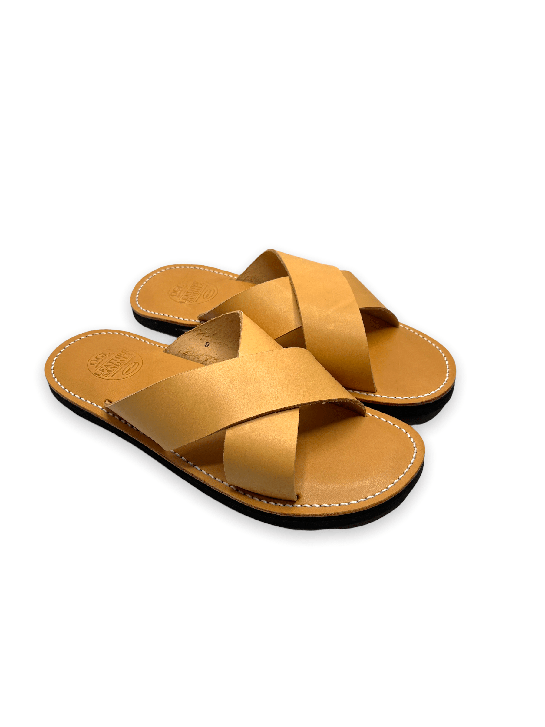 Obbi Good Label - OGL x Dr. Sole Leather Cross Sandals - Natural