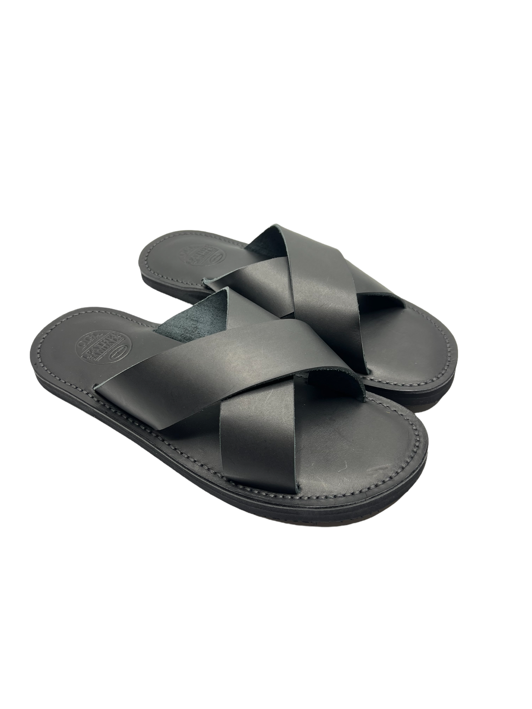 OGL X Dr. Sole Leather Cross Sandals - Black ONLINE ONLY! - Pinkomo