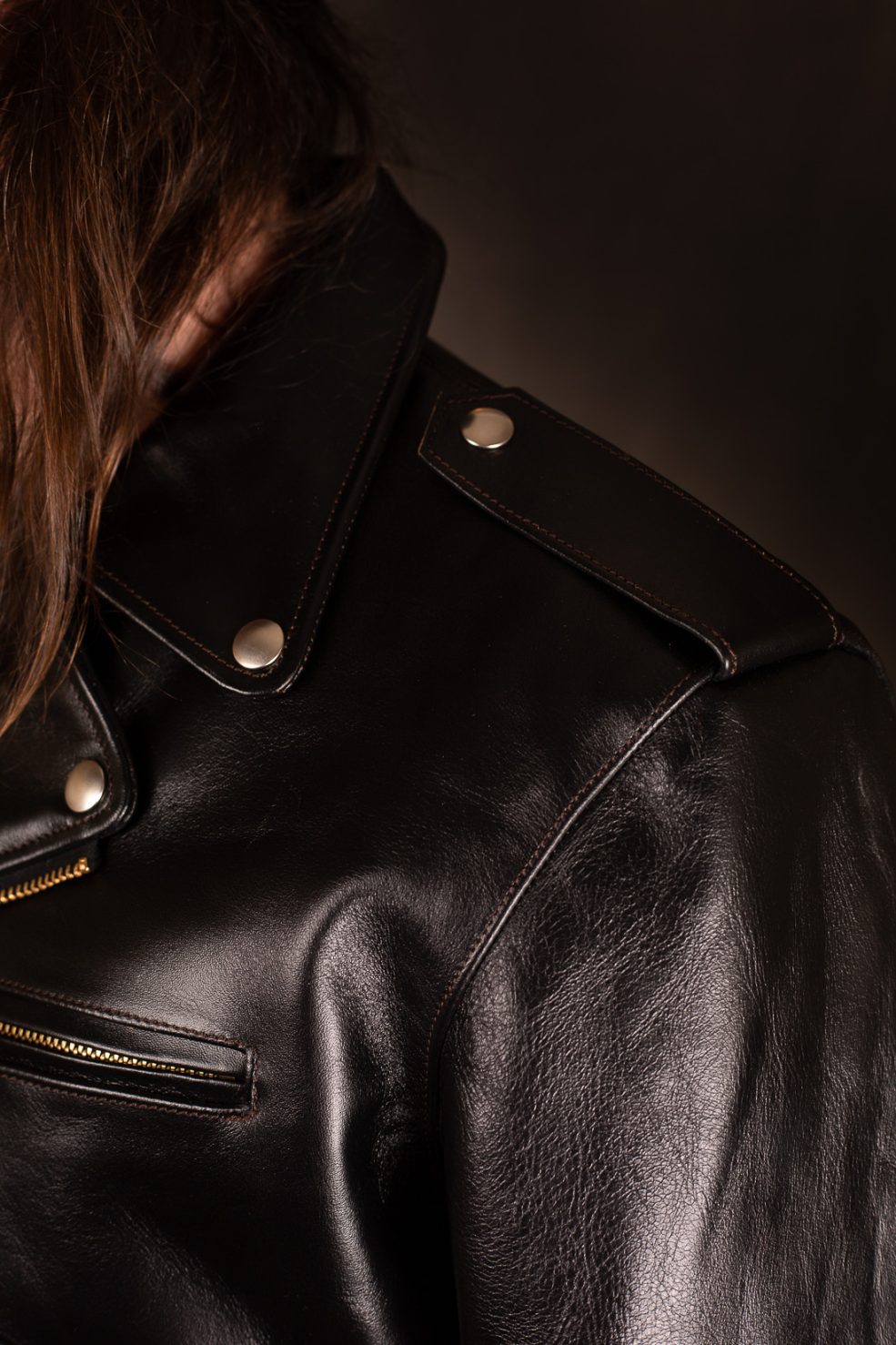 Double Helix The Innovator Horsehide Jacket Black - Pinkomo