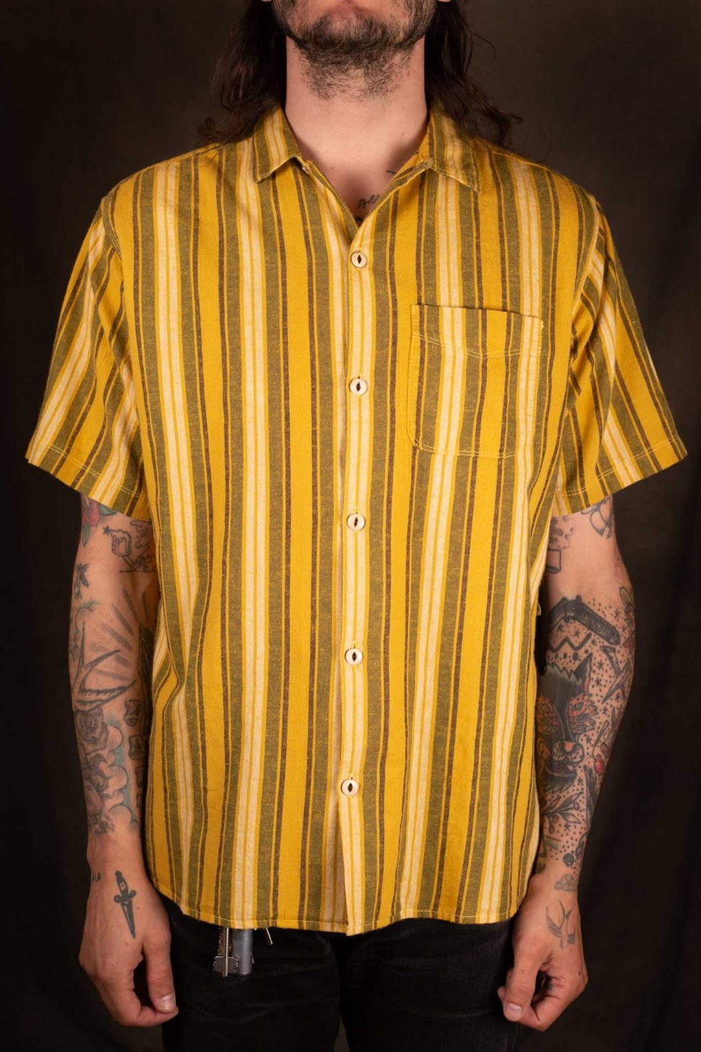 Freenote Hawaiian Shirt - Gold Stripe - Standard & Strange