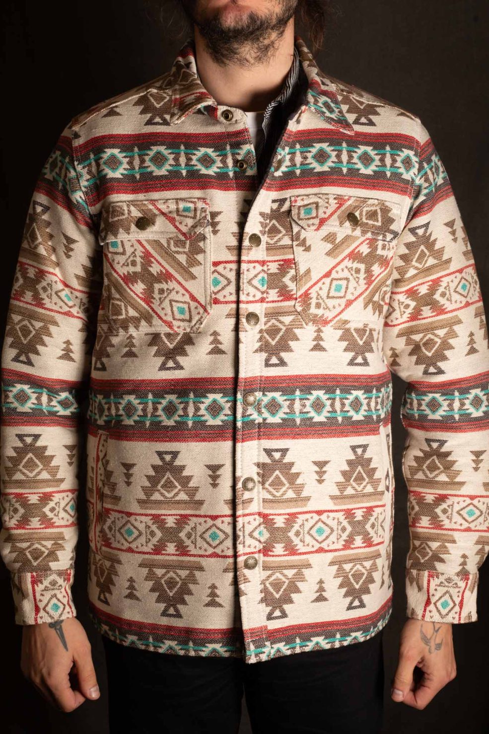 Ginew - Dawn Patrol Shirt Jacket Multi Jacquard - Pinkomo