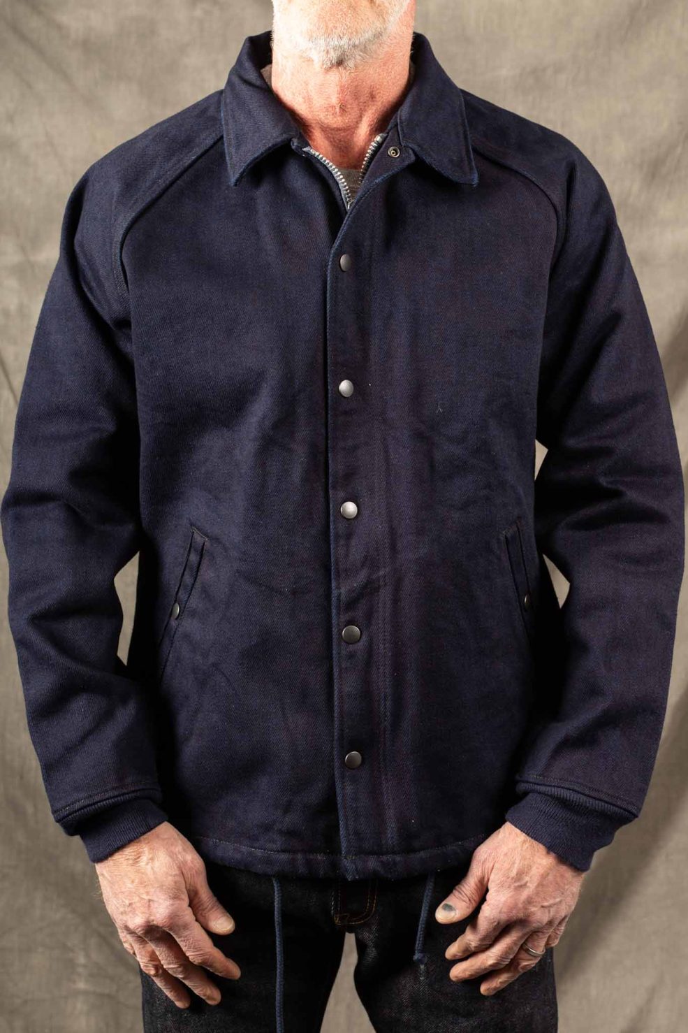 IRON HEART - IHJ-142-IND - 21oz Serge Windbreaker - Indigo